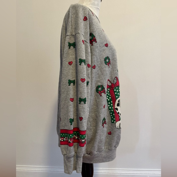 Young Stuff Studio 1X Dalmatian Christmas Sweatshirt - Picture 3 of 6